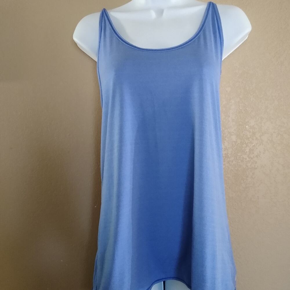 Zella M Blue Razor back strappy tank.